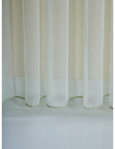 Изчистена материя за тънки пердета в бледо зелен цвят-2