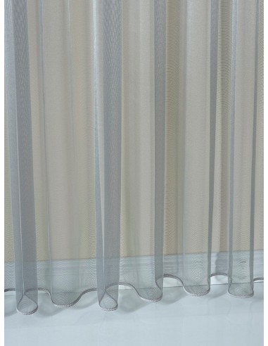 Фин плат с блясък от органза в сив цвят-4