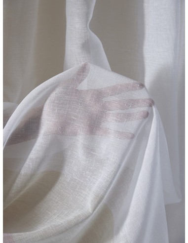 Перде от ленена структура с бордюр в няколко нюанса на розово-3