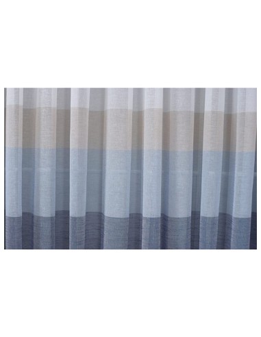 Ефектен плат от ленена структура с бордюр от три нюанса-3