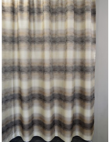 Плат за завеса от сатенена материя в преливащи нюанси на кафяво и бежово-2