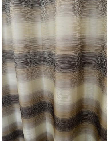 Плат за завеса от сатенена материя в преливащи нюанси на кафяво и бежово-4