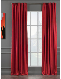 Плътна завеса в червен цвят-1