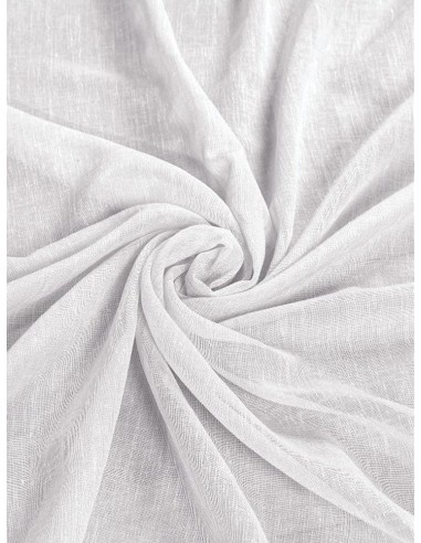 Снежно бяло изчистено ленено перде-2