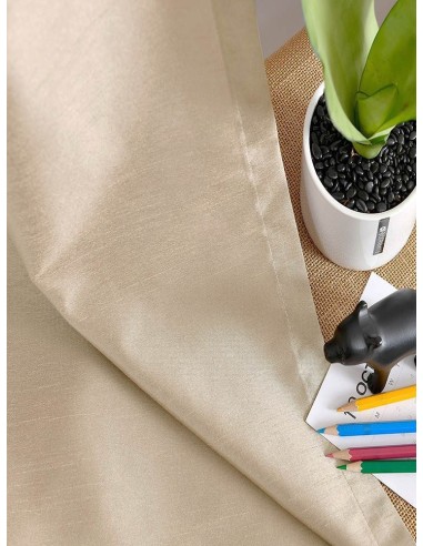 Готова дюс завеса от сатен в светъл опушен цвят 3.15x2.56м.-2