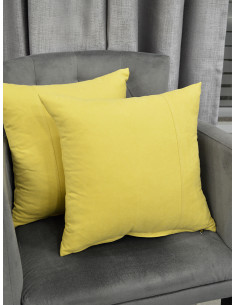 Меки декоративни възглавници в жълт цвят-1