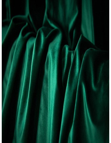 Завеса от плюш в тъмно зелен цвят-3