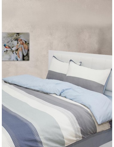 Двоен спален комплект от памучен сатен Темза-3