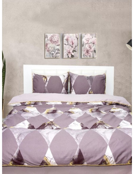 Двойно спално бельо от памучен сатен Евридика-1