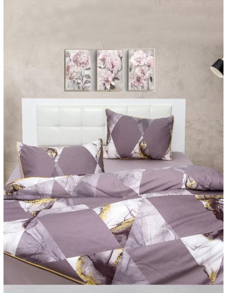 Двойно спално бельо от памучен сатен Евридика-2