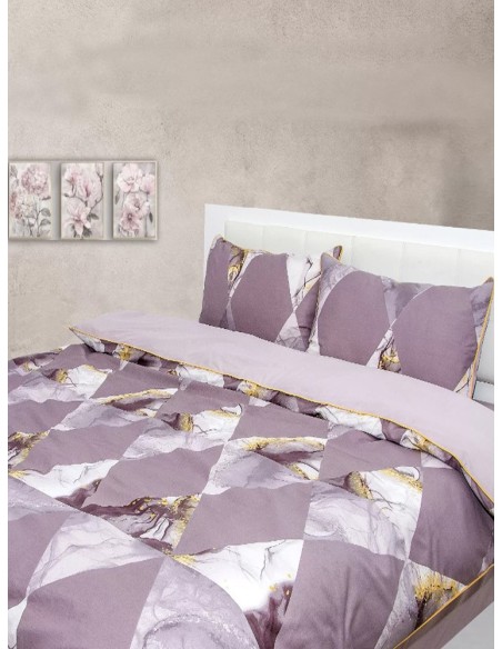 Двойно спално бельо от памучен сатен Евридика-3