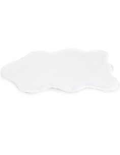 Декоративно килимче в бял цвят с къс косъм 55x80см.-1