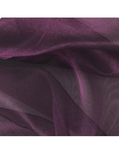 Прозрачна материя с блясък в наситен лилав цвят-2