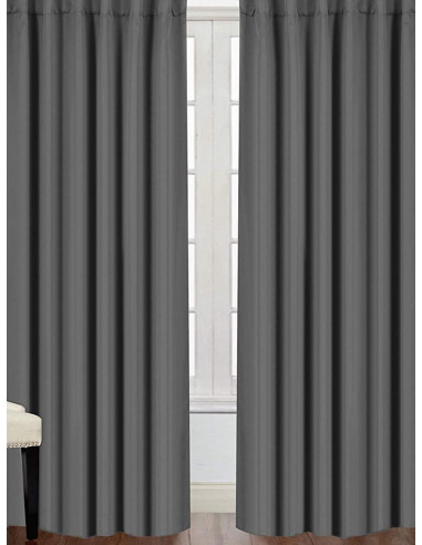 Блекаут за плътни пердета в тъмно сив цвят-1