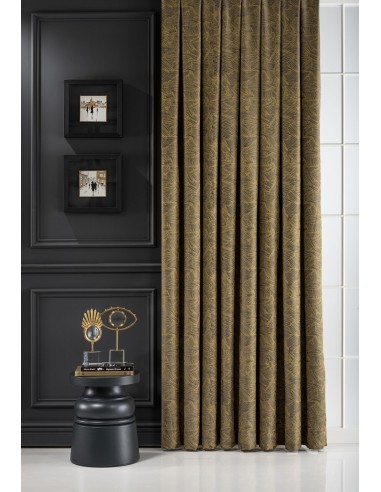 Гладка материя със златиста шарка-3