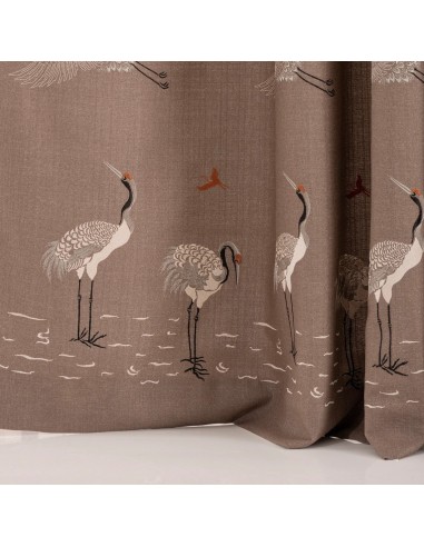 Завеса с ленена структура на птици-3