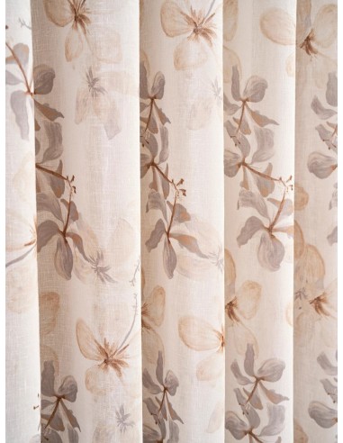 Полупрозрачно перде с флорални мотиви-3
