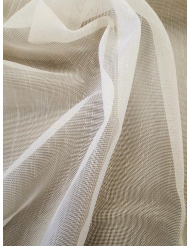 Прозрачна органза бамбук в екрю цвят-3