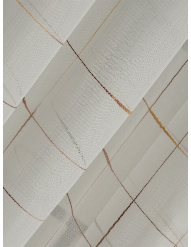 Готово перде от органза с кафяви чертички 3.00x2.50м.