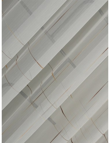 Готово перде от органза с кафяви чертички 6.00x2.50м.