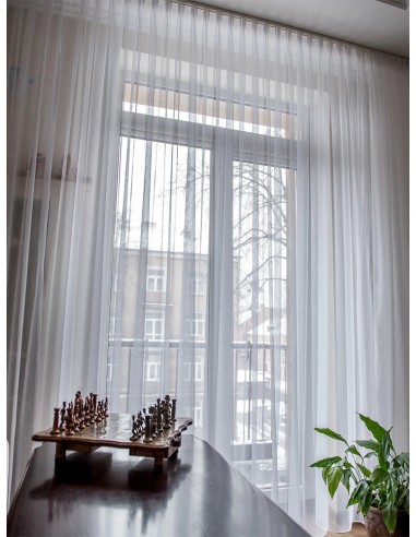 Едноцветна органза в светло сив цвят