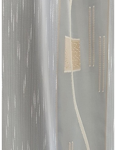 Готово перде в слонова кост и светло бежови квадрати 6x2.50м.-2