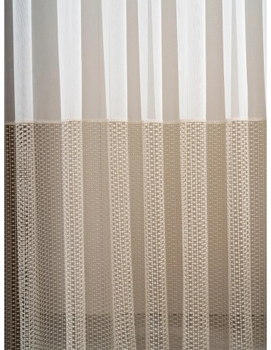 Перде с нежна плетка в капучино