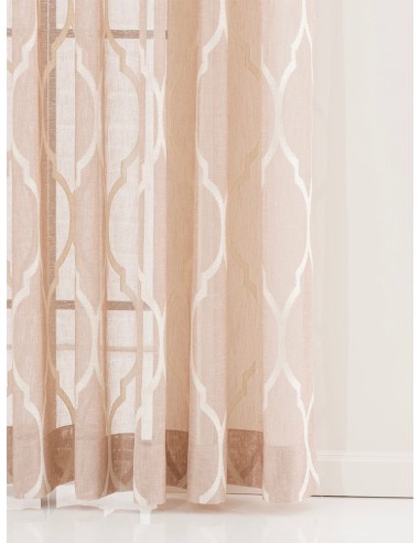 Полупрозрачна материя с геометрична шарка