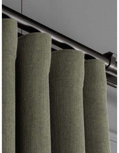 Мека завеса с текстура в маслено тъмнозелен цвят