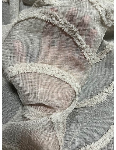 Полупрозрачно бохо перде в цвят светло капучино