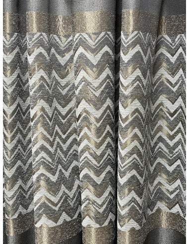 Пано завеса със зиг-заг мотив в сиво и златно 3м.