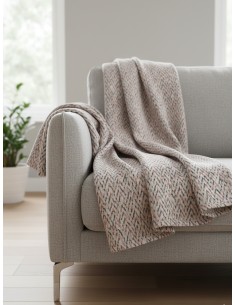 Текстил със съдържание на памук в червен и тъмно сив цвят