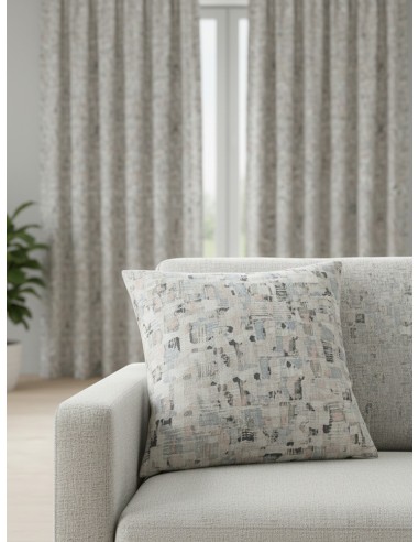 Памучен плат с артистична текстура и пастелни акценти