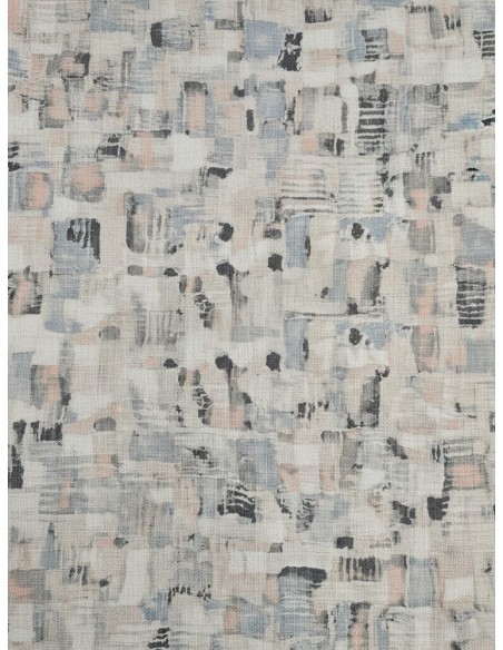 Памучен плат с артистична текстура и пастелни акценти