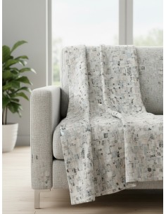 Памучен плат с артистична текстура и пастелни акценти