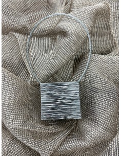 Магнит за пердета в сив цвят с блясък