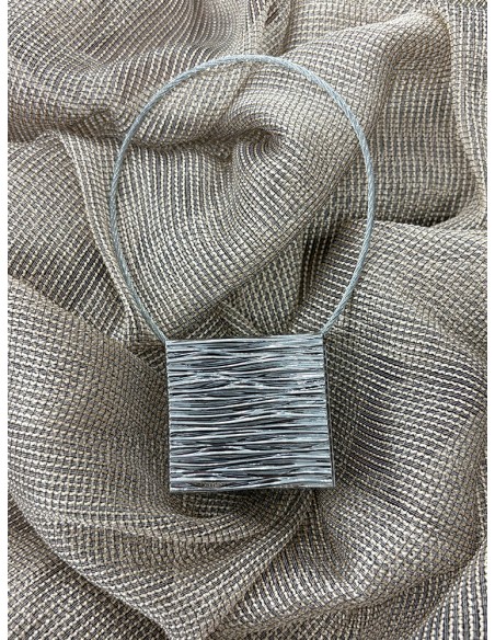 Магнит за пердета в сив цвят с блясък