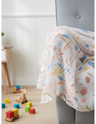 Детско перде с шарка на птици