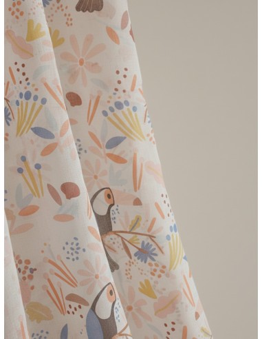 Детско перде с шарка на птици