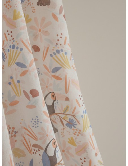 Детско перде с шарка на птици