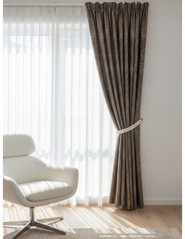 Завеса в кафяв меланжиран нюанс