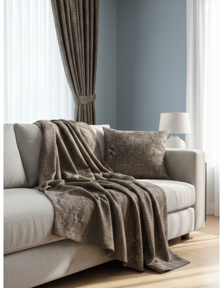 Завеса в кафяв меланжиран нюанс