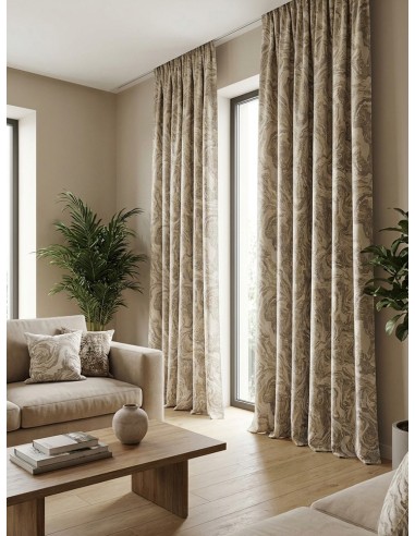 Завеса в светъл нюанс с вълнообразна шарка