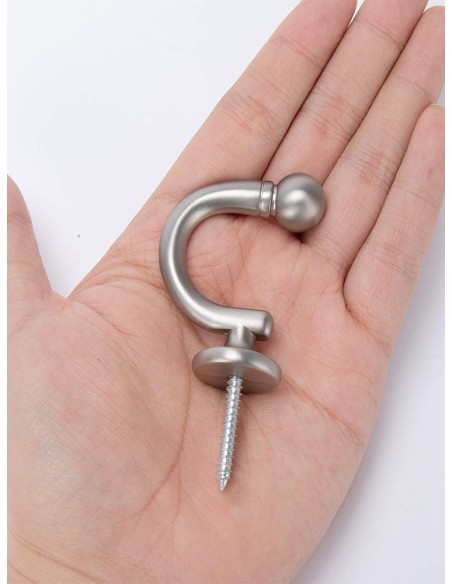 Сива кука за стена за пердета и завеси