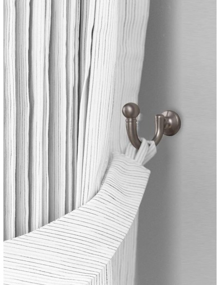 Сива кука за стена за пердета и завеси