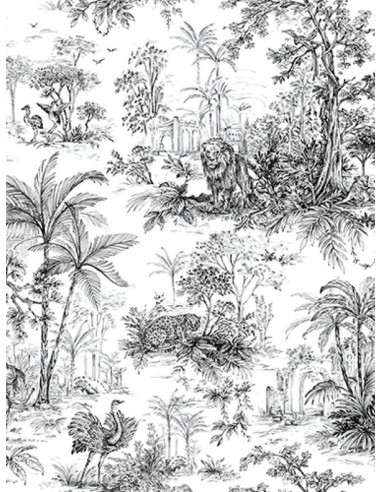 Тропически десен тапети с пауни Серия 9909-6